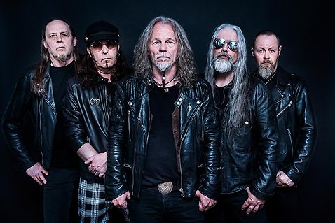 De fem bandmedlemmarna i Candlemass