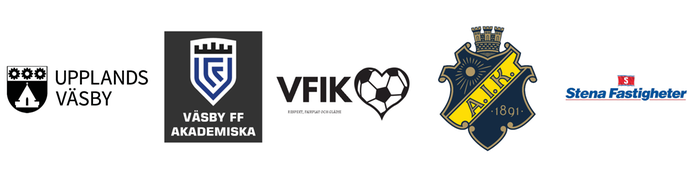 Logotyper för alla som ingår i samarbetet kring fredagsfotbollen.